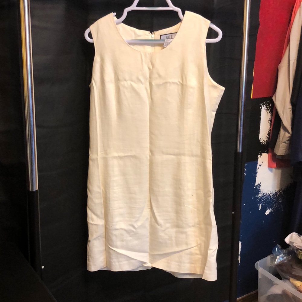 Cream linen dress
